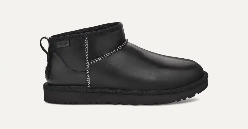 UtthhGG Men's Classic Ultra Mini Leather Regen
