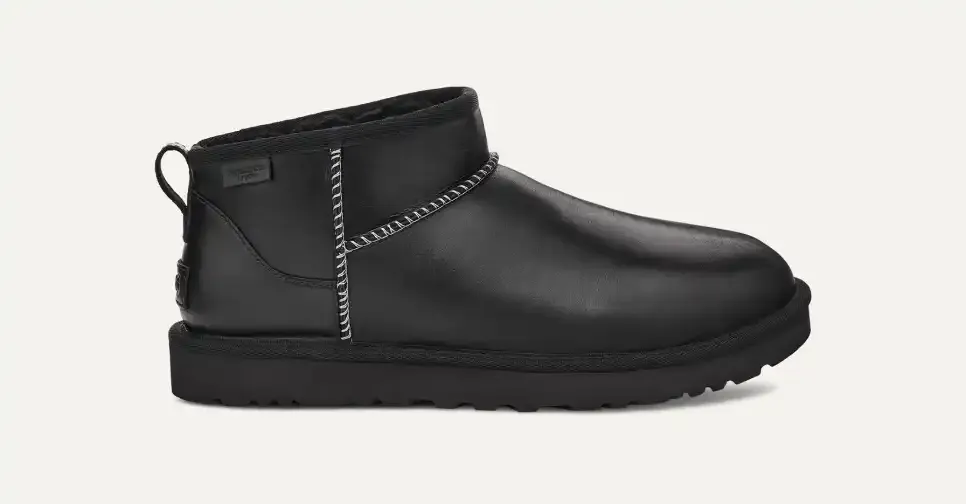 UtthhGG Men's Classic Ultra Mini Leather Regen