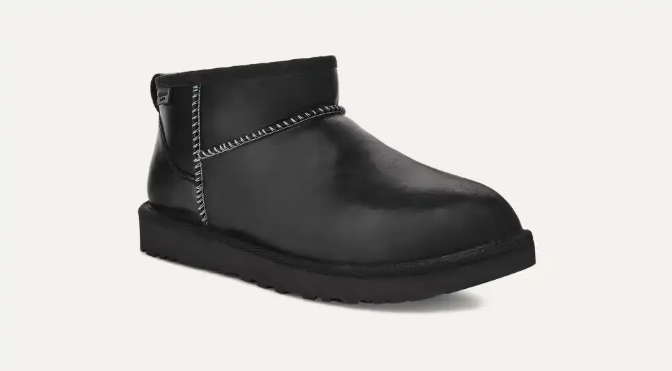 UtthhGG Men's Classic Ultra Mini Leather Regen