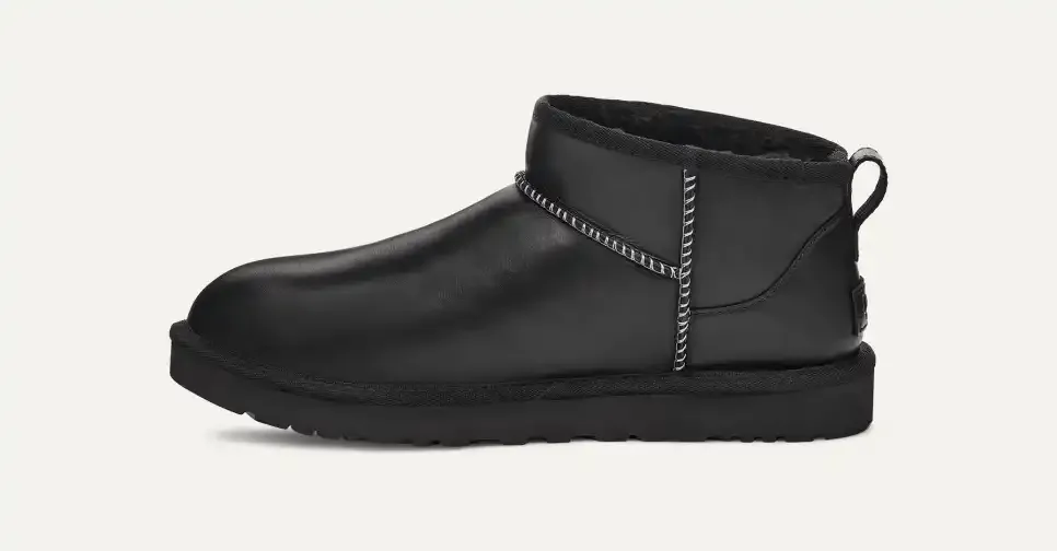 UtthhGG Men's Classic Ultra Mini Leather Regen