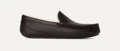 UtthhGG Men's Ascot Leather Slipper