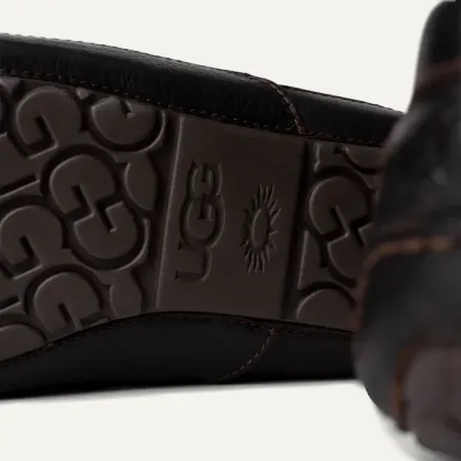 UtthhGG Men's Ascot Leather Slipper