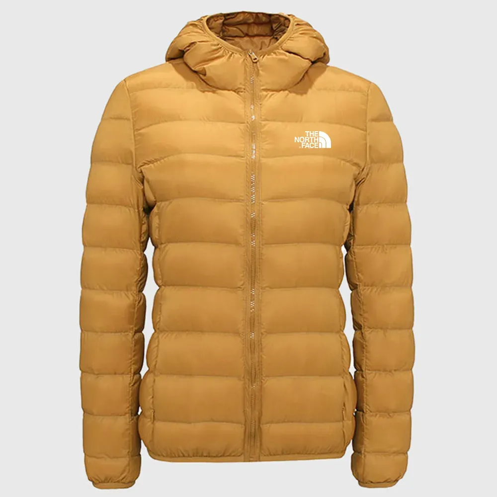 Chaqueta extragrande con capucha y plumón plegable
