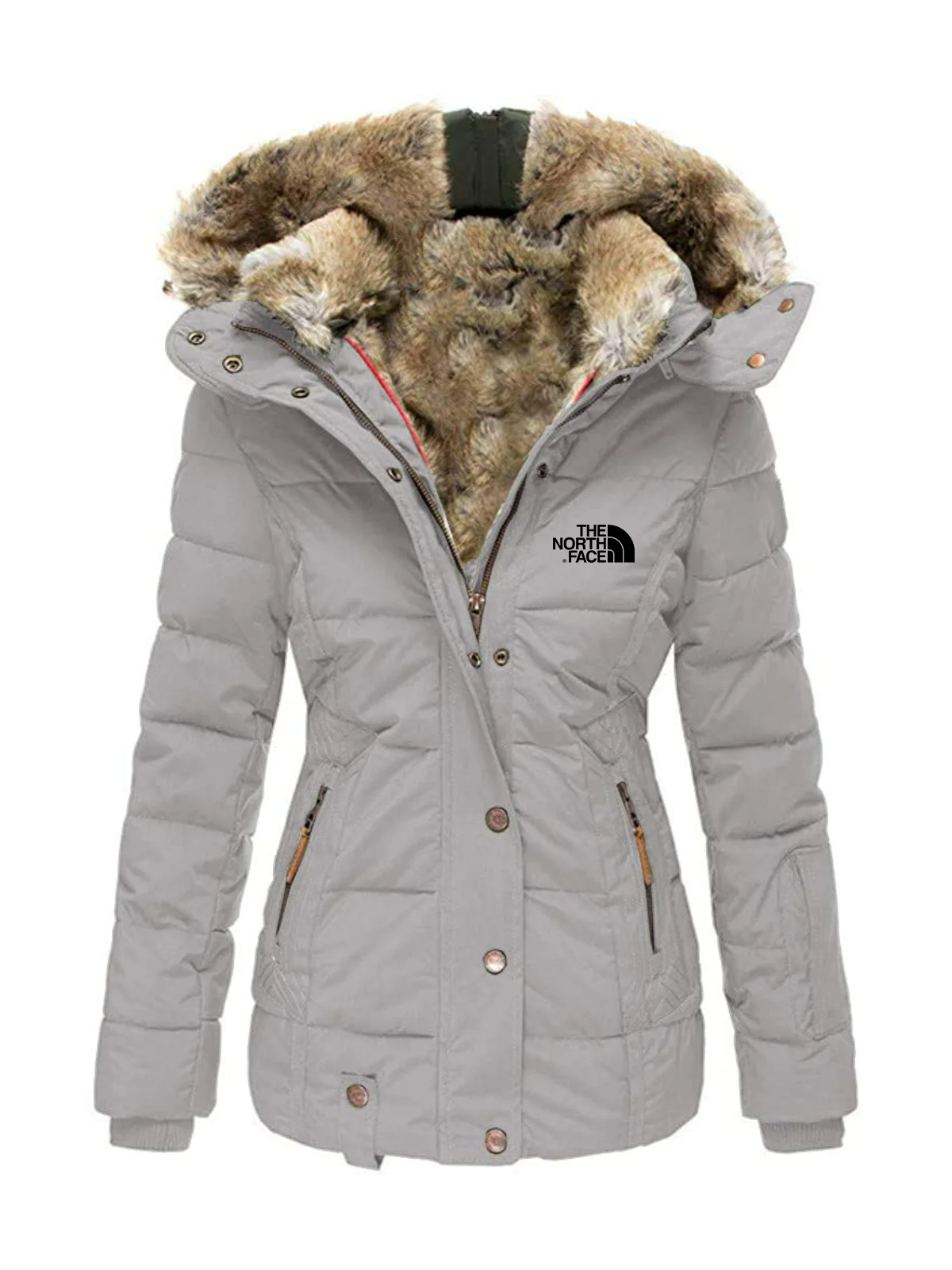 Abrigos a prueba de viento para mujer Abrigos de invierno Chaquetas y abrigos t��rmicos con capucha