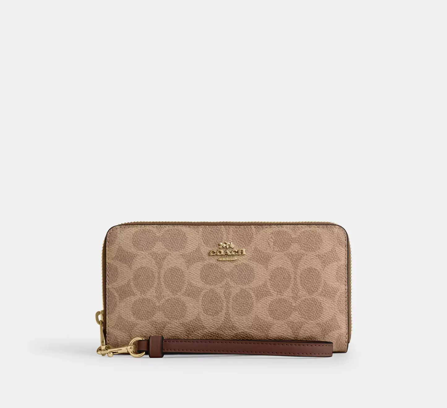 Cotthhach Long Zip Around Wallet In Signature Canvas