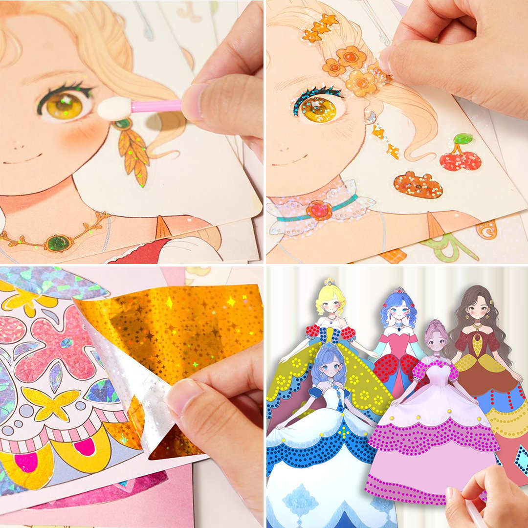 3-in-1 Princess Dress up Makeup Bag Toys for Kindergarten/Kids/Girls