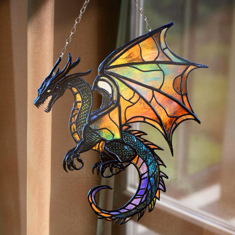 Majestic Dragon Suncatcher (8 inches)