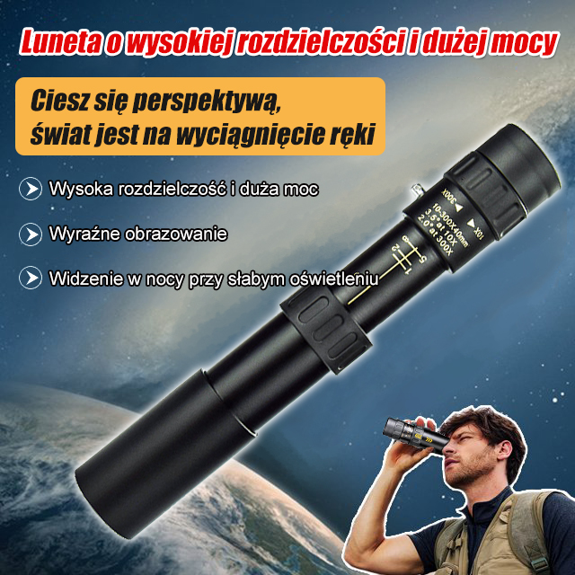 10300×40 Continuous Zoom Portable Metal Monocular TelescopeHigh Magnificationand High Definition