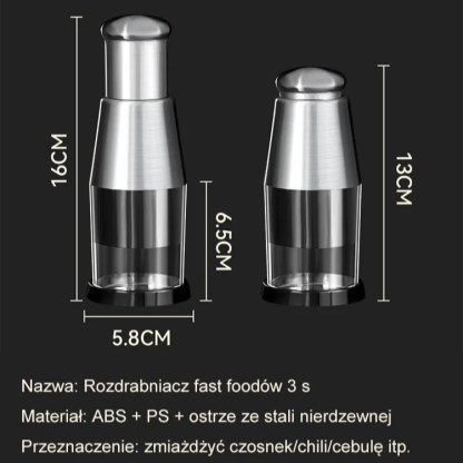 Rozdrabniacz fast foodów 3 s