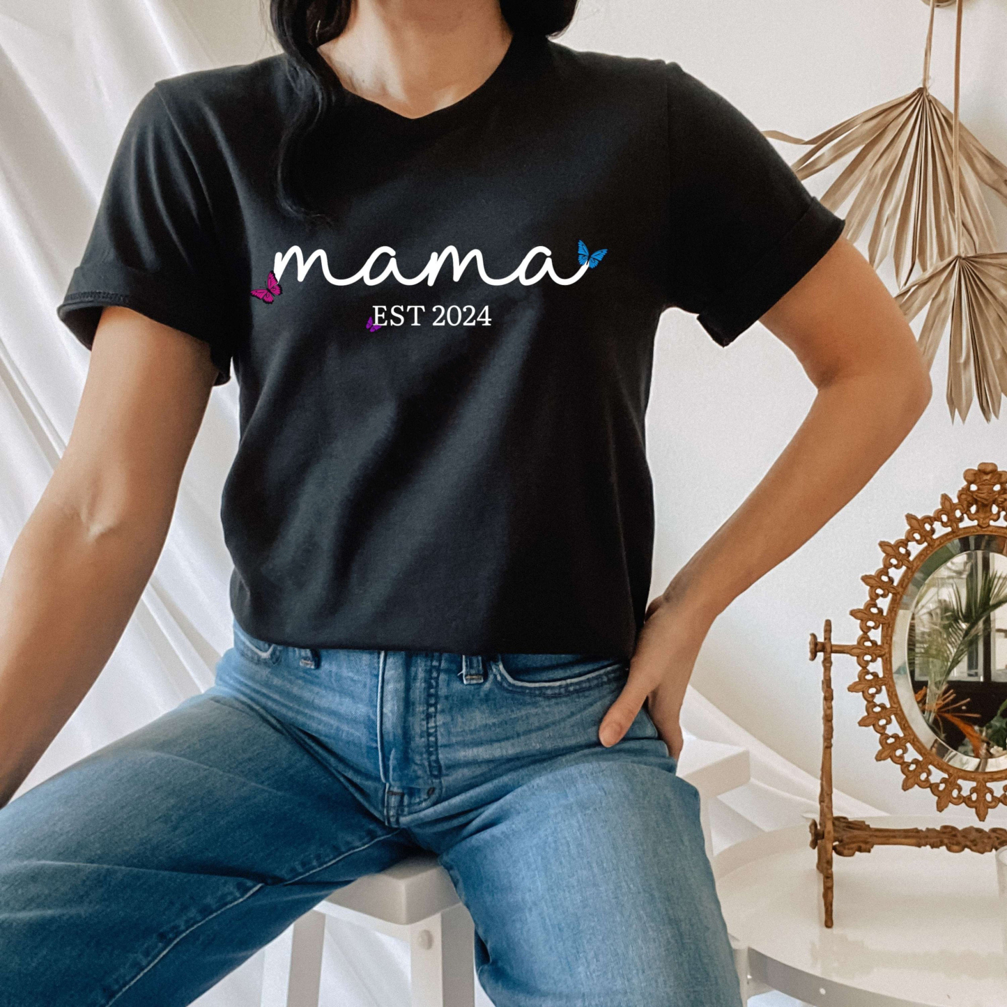 Custom Mama Est Shirt Trendy Mothers Day Shirt
