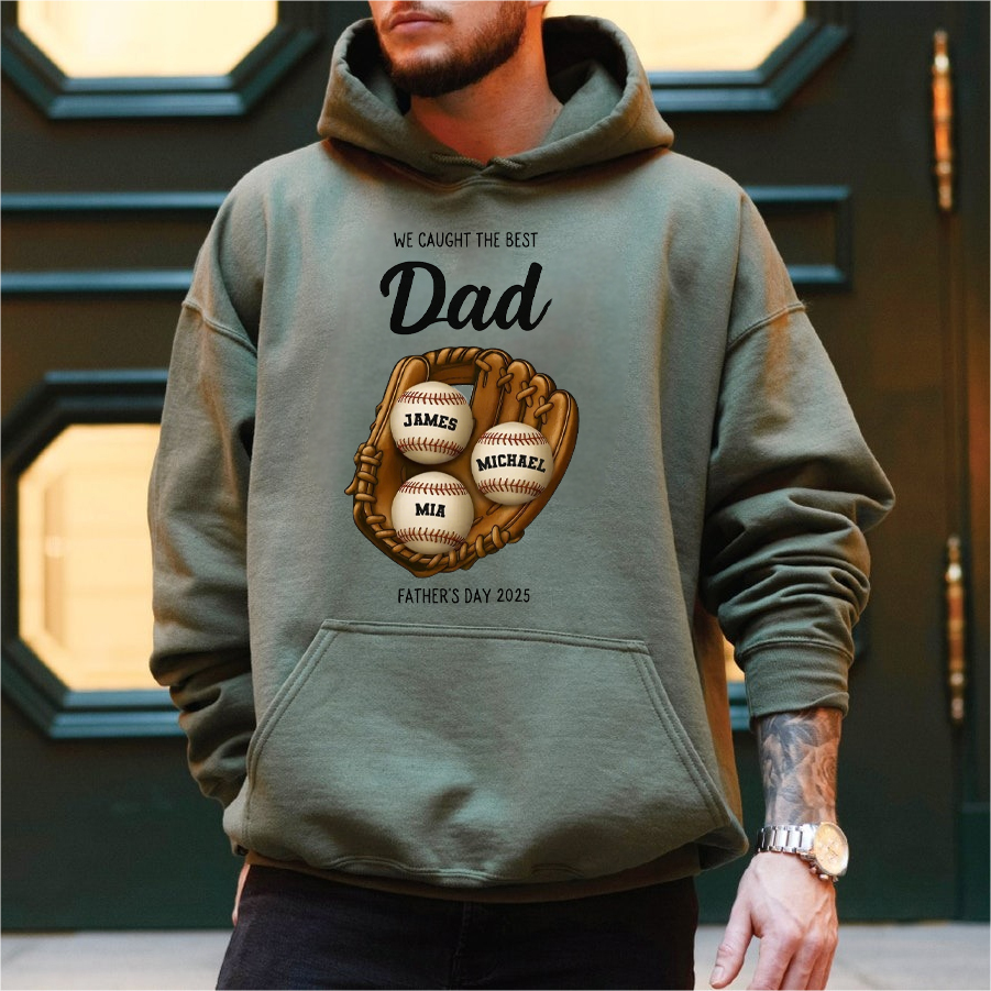 Custom 'We Caught the Best One' Sports Shirt - Perfect Father's Day Gift for Dad