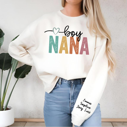 Custom Mama Boy/Girl Sweatshirt With Kids Names For Mother's Day