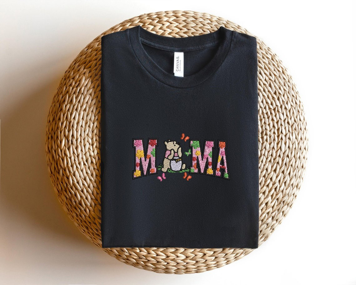 Custom Embroidered Mama Pooh Bear Shirt