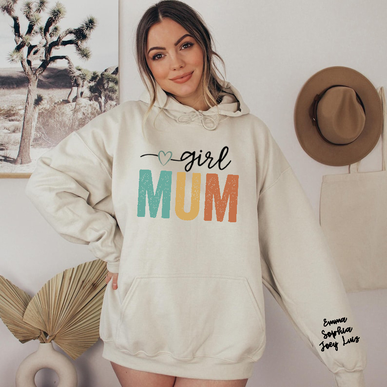 Custom Mama Boy/Girl Sweatshirt With Kids Names For Mother's Day