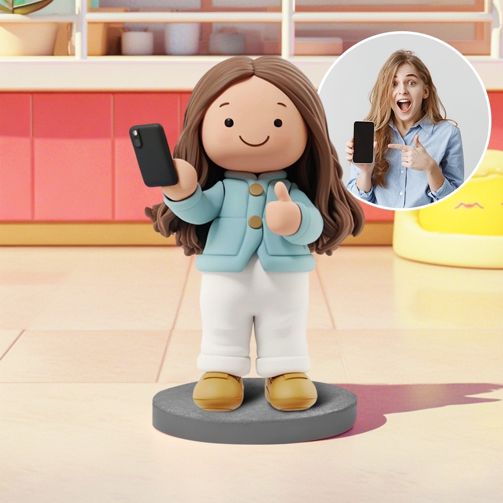 Personalized Photo Plush Doll Keychain Mini Me Plush Keychain Gifts for BFF