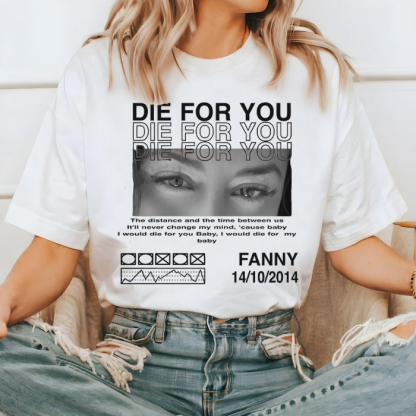 Customized Eye Photo Retro Tee, The Best Choice For Commemorative Gifts