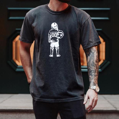 Personalized Soccer Football Portrait Printing T-shirt Sweatshirt