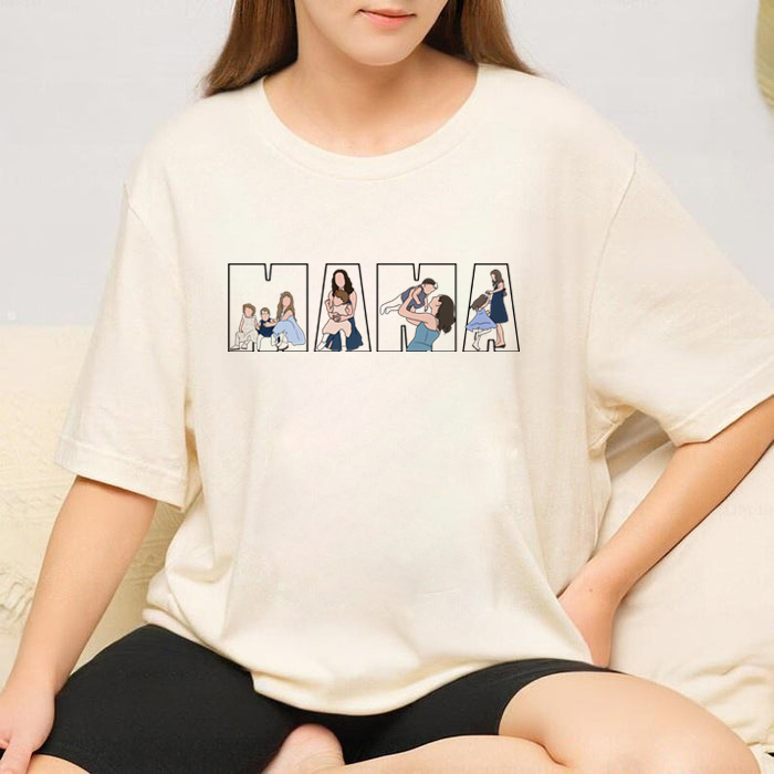 Personalized Dad Portrait Sweatshirt, Custom Photo Sweatshirt Gift For Dad, Fathers Day Gift