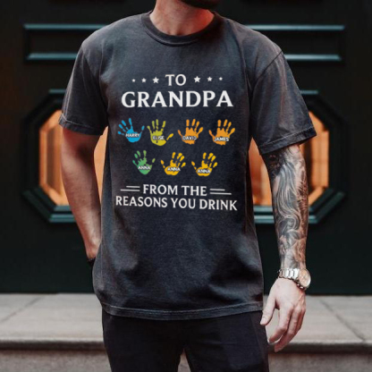 Custom From The Reasons You Drink Hand Prints With Kids Names T-shirt/Sweatshirt