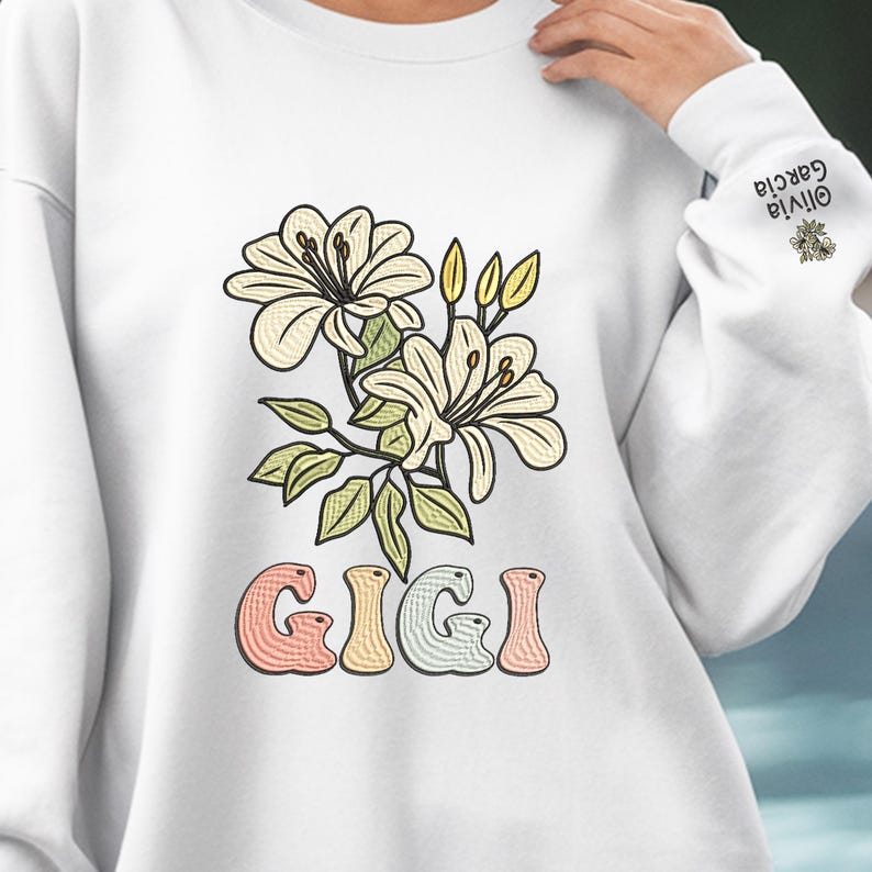 Custom Birth Month Flower Sweatshirt, Gift for Mom, Grandma