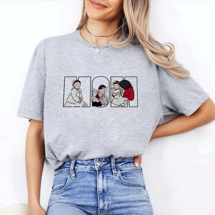 Custom Hand Painted Color Silhouette Sweatshirt Father's Day Gift, Gift For Dad, Grandpa