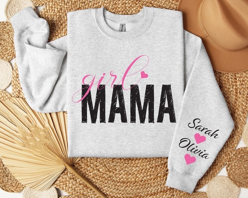 Custom Boy Mom Girl Mom Sweatshirt Mom Birthday Gift