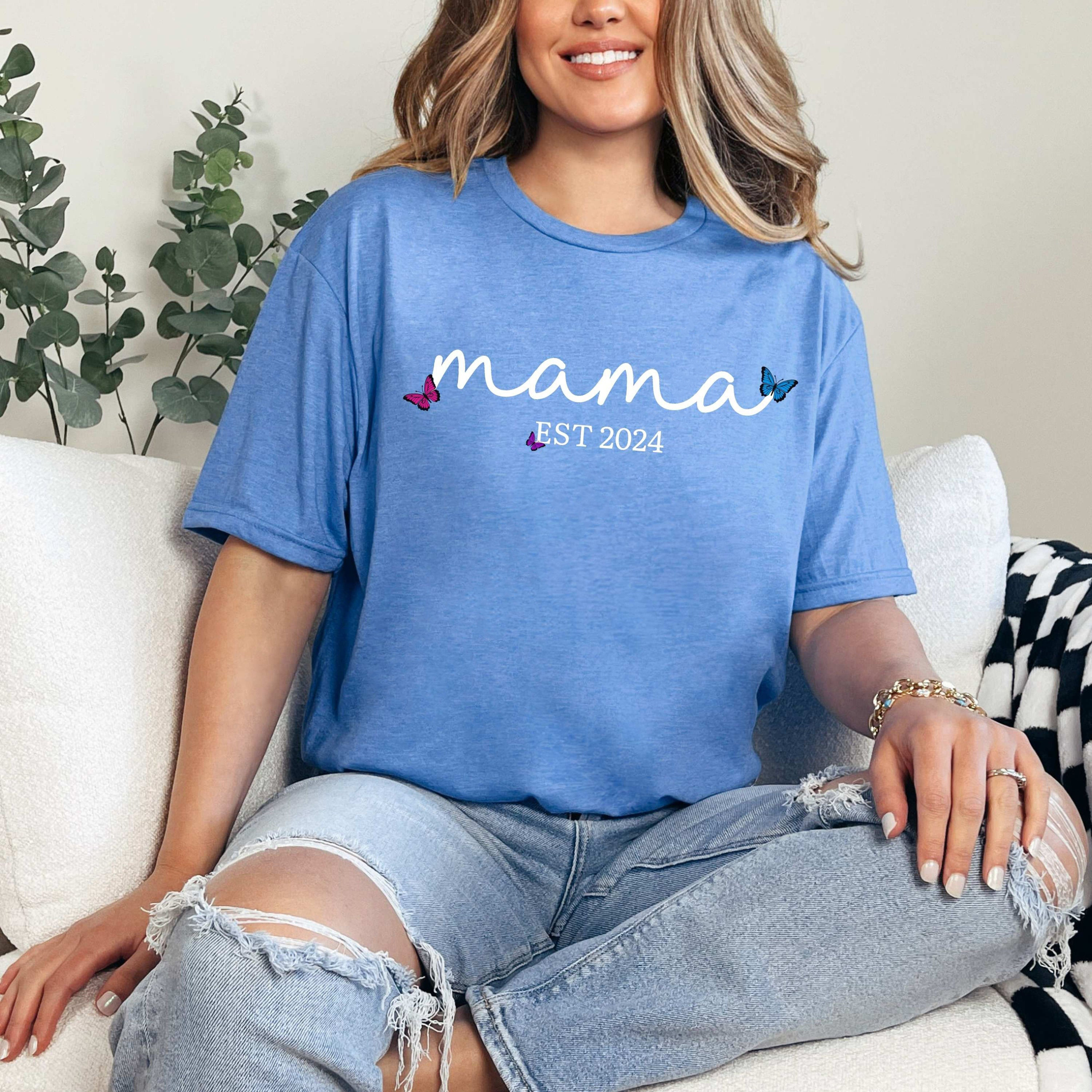 Custom Mama Est Shirt Trendy Mothers Day Shirt