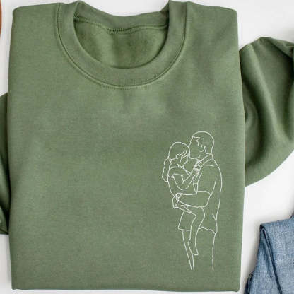 Custom Embroidered Photo Portrait Sweatshirt