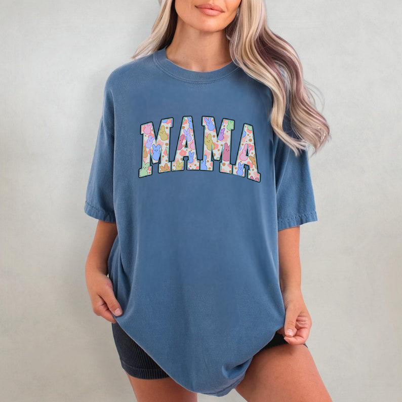 Custom Easter Bunny Mommy Heat Pressed T-Shirts And Sweatshirts For Mother's Day Gifts