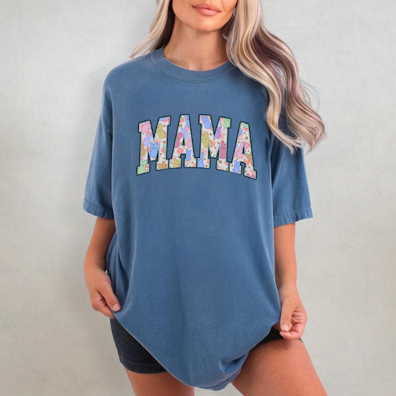 Custom Easter Bunny Mommy Heat Pressed T-Shirts And Sweatshirts For Mother's Day Gifts