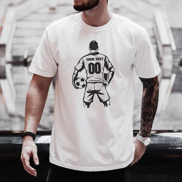 Personalized Soccer Football Portrait Printing T-shirt Sweatshirt