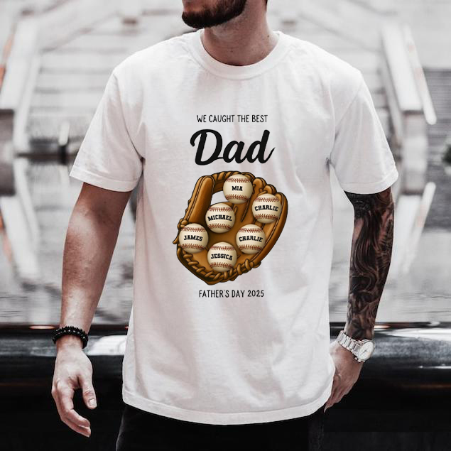 Custom 'We Caught the Best One' Sports Shirt - Perfect Father's Day Gift for Dad