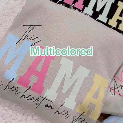 Personalized Wear Heart On Sleeve Mama Sweatshirt with Kid Names on Sleeves-Mother's Day Sale
