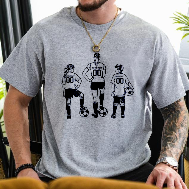 Personalized Soccer Football Portrait Printing T-shirt Sweatshirt