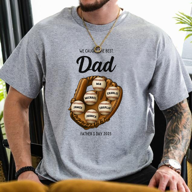 Custom 'We Caught the Best One' Sports Shirt - Perfect Father's Day Gift for Dad