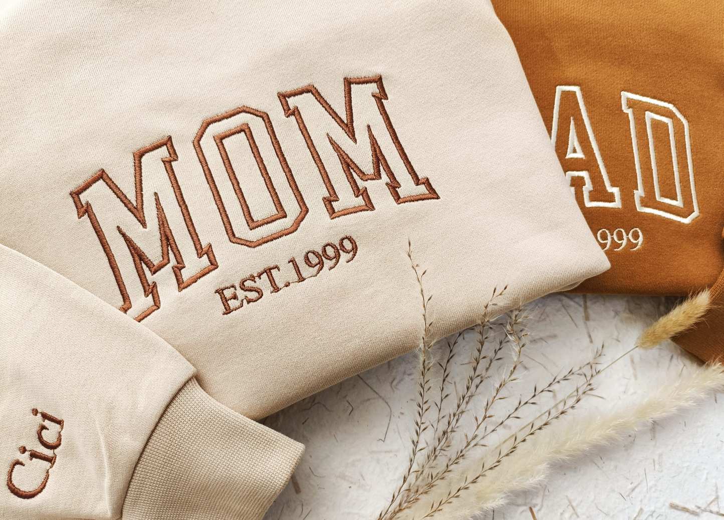 Custom Mama  Embroidery Sweatshirt With Kid's Name Mother's Day
