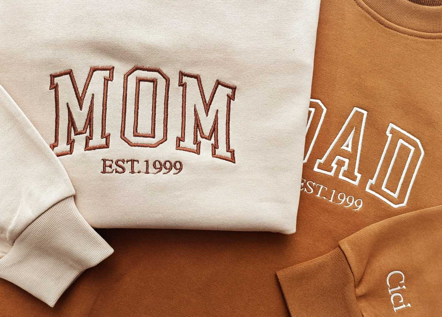Custom Mama  Embroidery Sweatshirt With Kid's Name Mother's Day