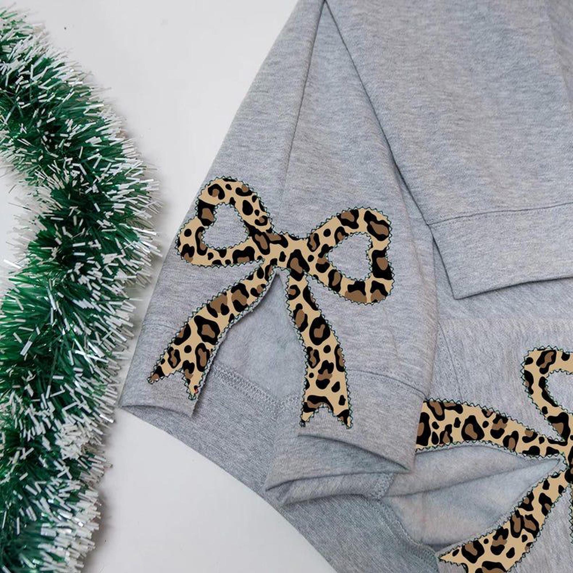 Custom Coquette Bow Embroidered Sweatshirt Custom Grandma/ Mom Shirt Mother's Day Gift