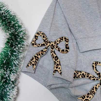 Custom Coquette Bow Embroidered Sweatshirt Custom Grandma/ Mom Shirt Mother's Day Gift