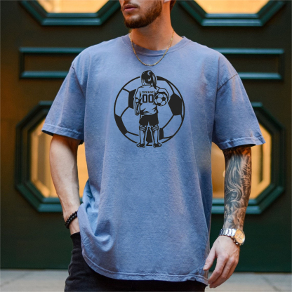 Custom Soccer Football Portrait Printing T-shirt Sweatshirt,Gift For Soccer Lover/Mama