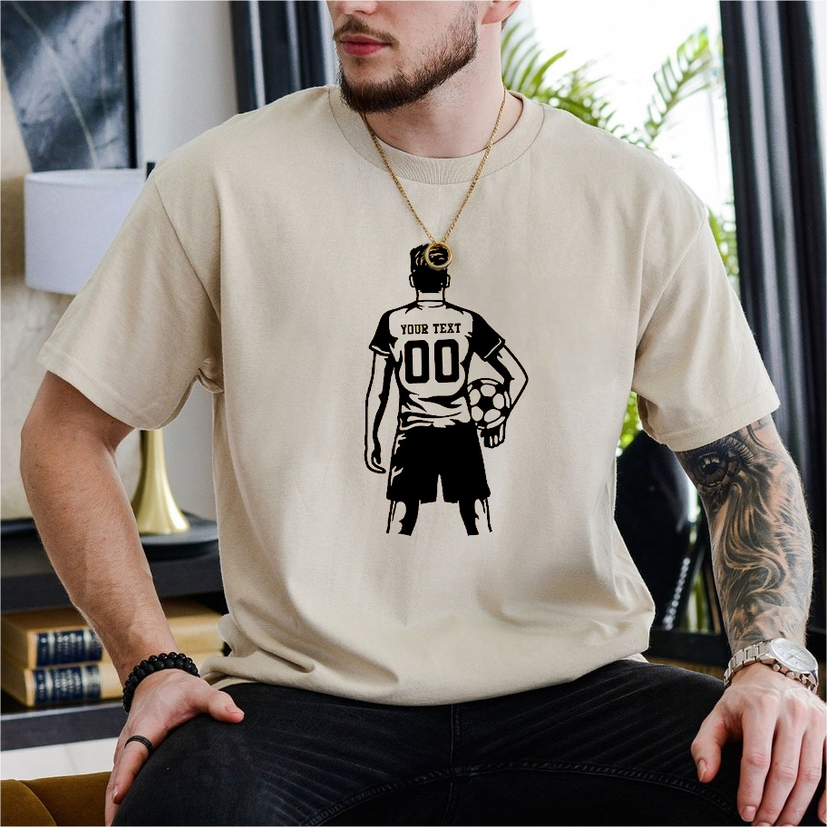 Personalized Soccer Football Portrait Printing T-shirt Sweatshirt