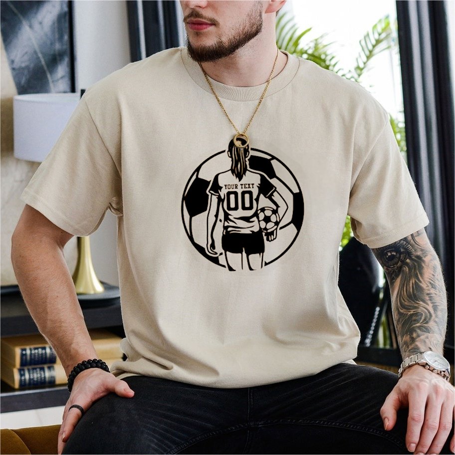 Custom Soccer Football Portrait Printing T-shirt Sweatshirt,Gift For Soccer Lover/Mama