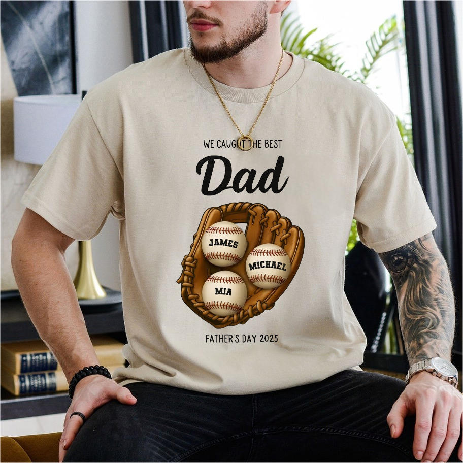 Custom 'We Caught the Best One' Sports Shirt - Perfect Father's Day Gift for Dad