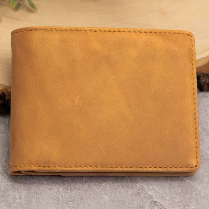 Congrats On Being My Husband/Dad You Lucky Bastard - Personalized Leather Wallet