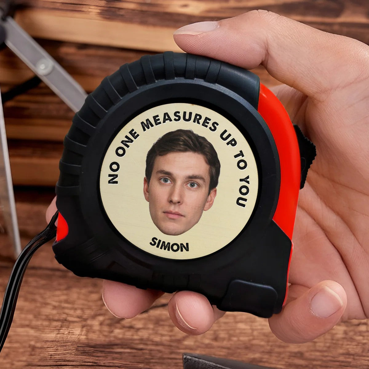 Custom Photo No One Measures Up To You - Gift For Father - Personalized Tape Measure