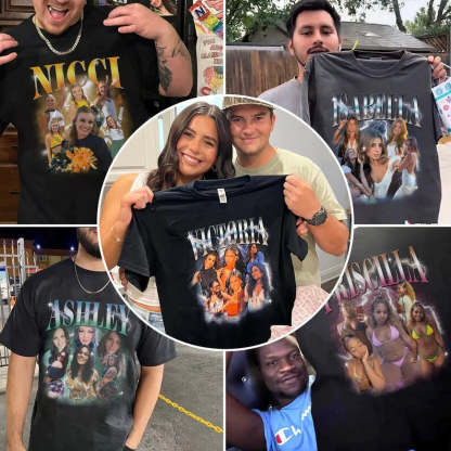 Custom Vintage Couple Photo Tee