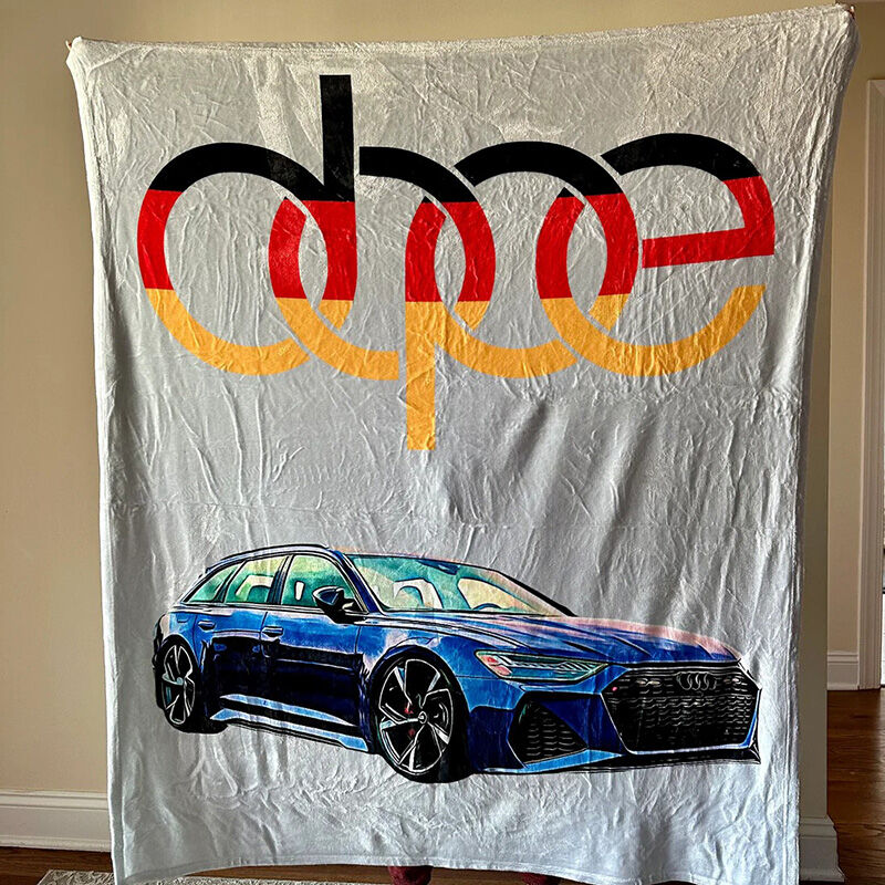 Personalized Photo Car Blanket Funny Design Style Perfect Gift for Family