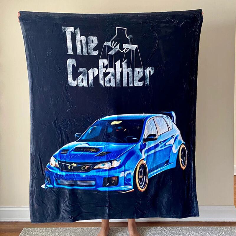 Personalized Photo Car Blanket with Hand Pattern Creative Present for Father