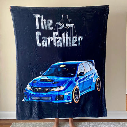 Personalized Photo Car Blanket with Hand Pattern Creative Present for Father
