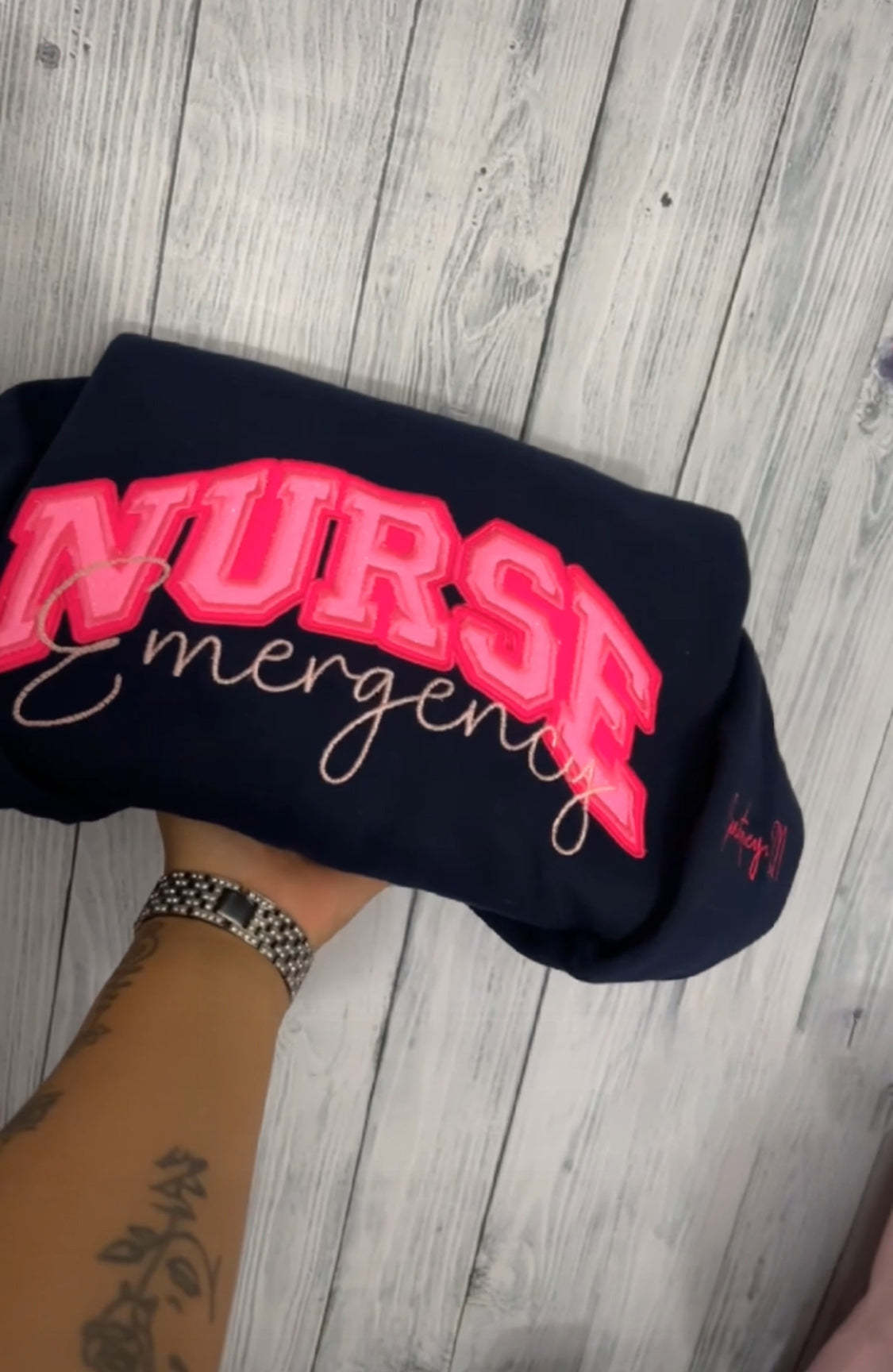Custom Glitter Embroidered Crewneck